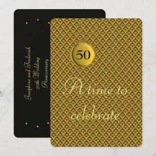 Golden Wedding Anniversary Invitation