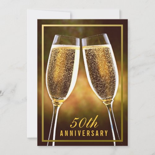 Golden Wedding Anniversary Invitation