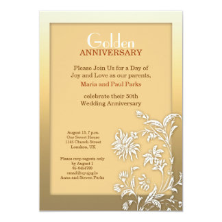 Golden Wedding Anniversary Invitation 7