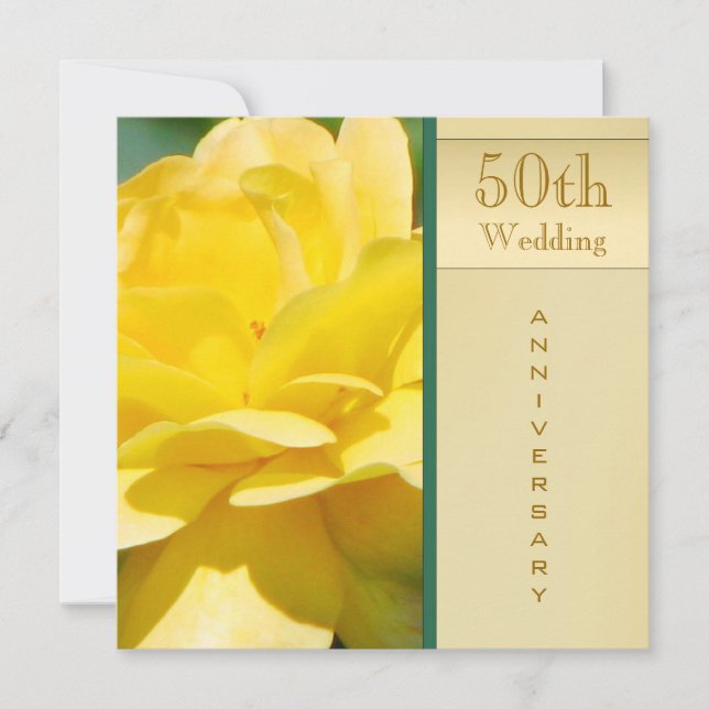 Golden Wedding Anniversary Invitation (Front)