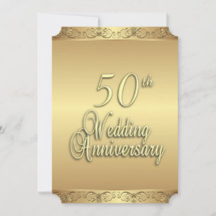 Golden Wedding Anniversary Invitation