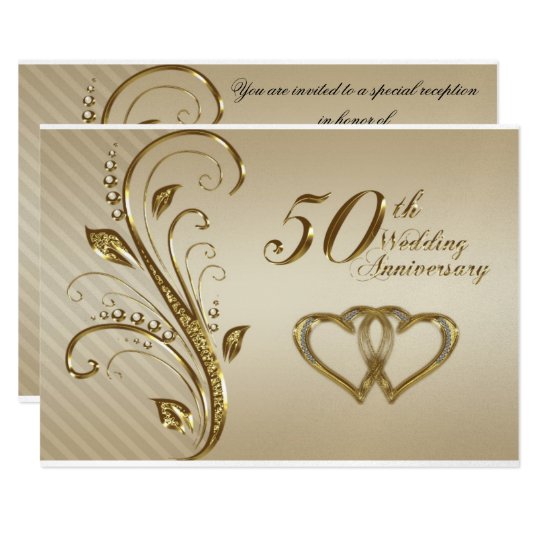 Golden Wedding Anniversary Invitation Card | Zazzle.com
