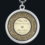Golden Wedding Anniversary Necklace<br><div class="desc">A Digitalbcon Images Design featuring an Gold and Black color theme with a variety of custom images, shapes, patterns and styles in this one-of-a-kind "50th Wedding Anniversary" Necklace. This elegant and colorful design makes the ideal gift for the Anniversary gift for the wife or as a gift for family and...</div>