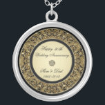 Golden Wedding Anniversary Necklace<br><div class="desc">A Digitalbcon Images Design featuring an Gold and Black color theme with a variety of custom images, shapes, patterns and styles in this one-of-a-kind "50th Wedding Anniversary" Necklace. This elegant and colorful design makes the ideal gift for the Anniversary gift for the wife or as a gift for family and...</div>