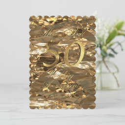Golden Wedding Anniversary Parents Gold Elegant Card | Zazzle