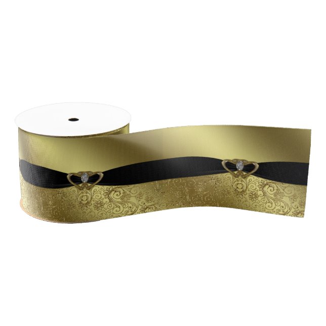 Golden Wedding Anniversary Ribbon (Spool)