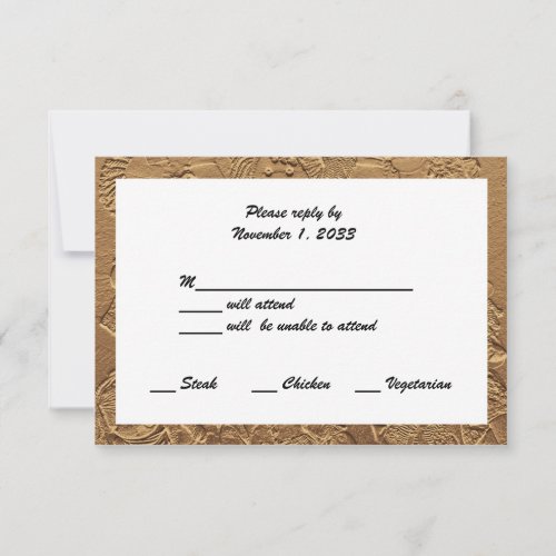 Golden Wedding Anniversary RSVP Cards
