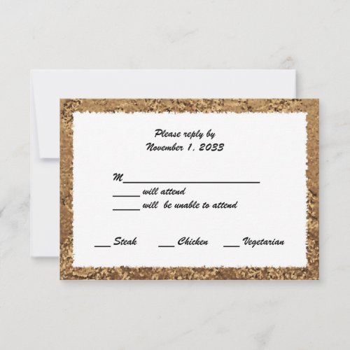 Golden Wedding Anniversary RSVP Cards 50th