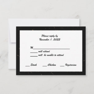 Golden Wedding Anniversary RSVP Cards Gold Specks