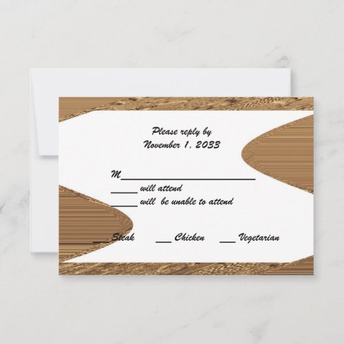 Golden Wedding Anniversary RSVP Cards Shear