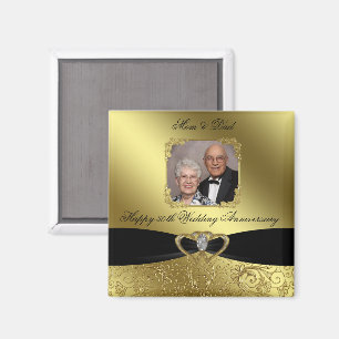 Golden Wedding Annivesary Photo Magnet