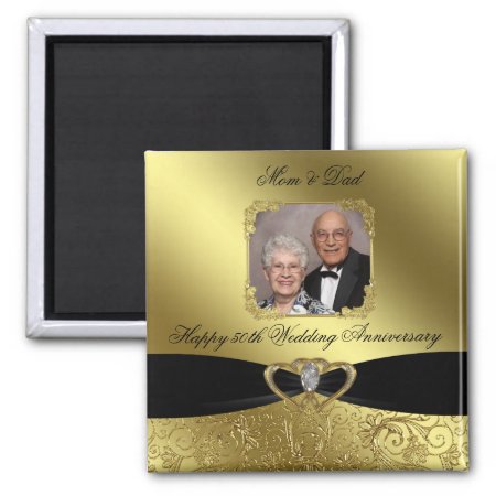 Golden Wedding Annivesary Photo Magnet