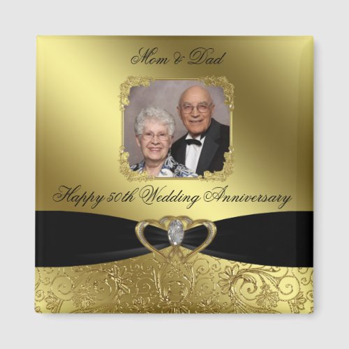 Golden Wedding Annivesary Photo Magnet