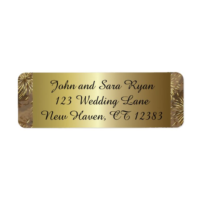 Golden Wedding Fireworks Label (Front)