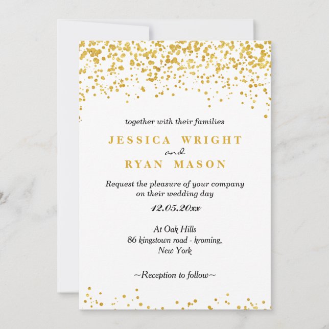 Golden wedding invitation (Front)