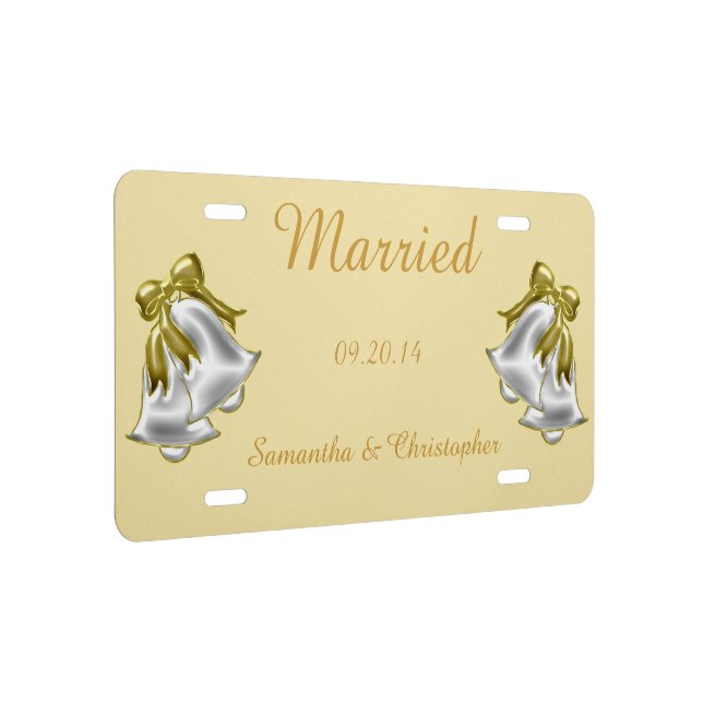 Golden Wedding License Plate (Right)