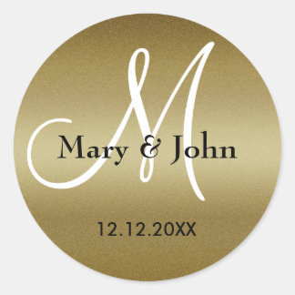 Golden Wedding Monogram Seals