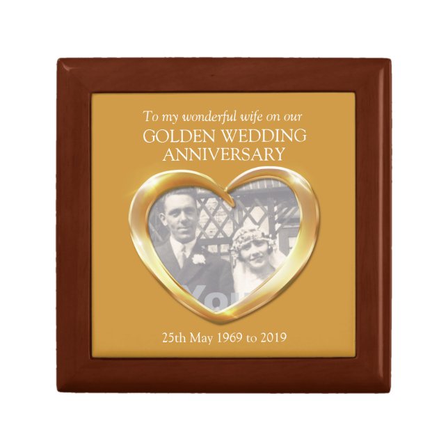 Golden wedding photo wife gift box (Front)