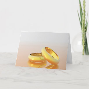 Golden Wedding Rings Card