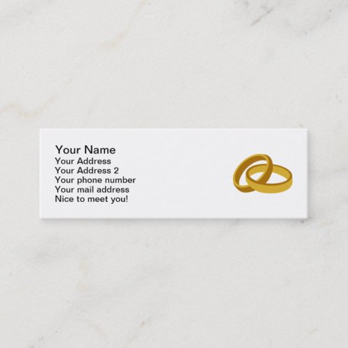 Golden Wedding rings Business Cards
