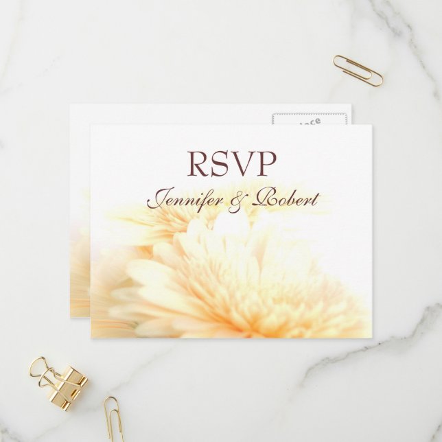 Golden Wedding RSVP Postcard (Front/Back In Situ)