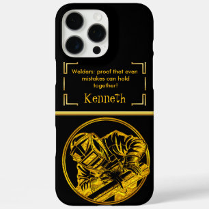Golden Welding Moment iPhone 16 Pro Max Case