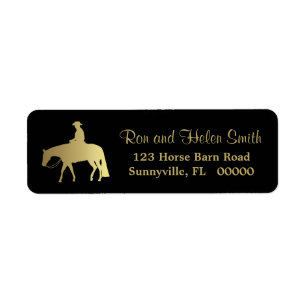 Golden Western Pleasure Horse on Black Label