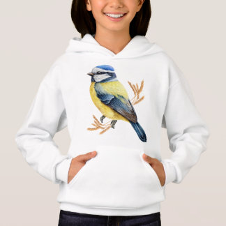 Golden Wheat and Blue Tit Hoodie