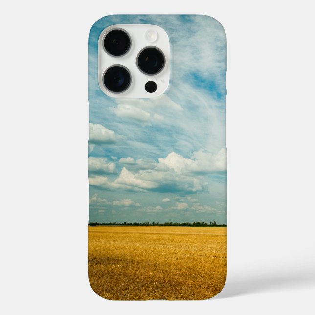 Golden Wheat Field & Cloudy Blue Sky Case-Mate iPhone Case (Back)
