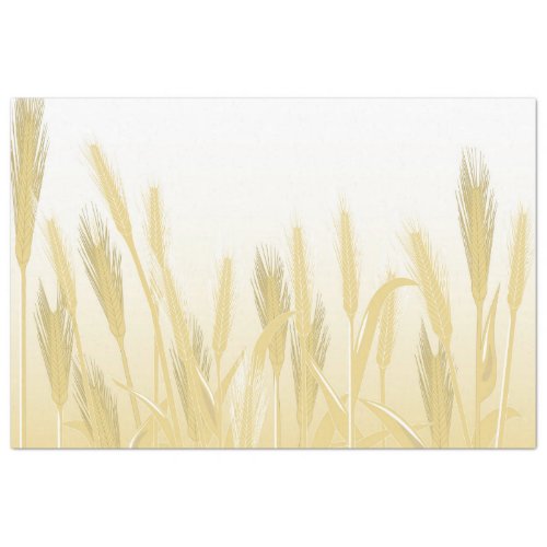 Golden Wheat Field Harvest Decoupage Tissue Paper