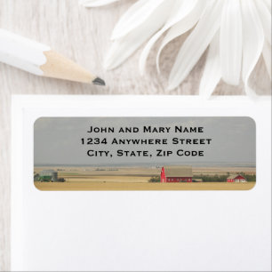 Golden Wheat Fields Farm Address Label