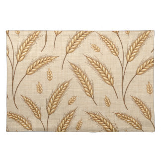 Golden Wheat Harvest Pattern Cloth Placemat