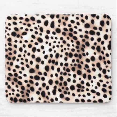 Golden White Dalmation Spots Animal Pet Fur Mouse Pad