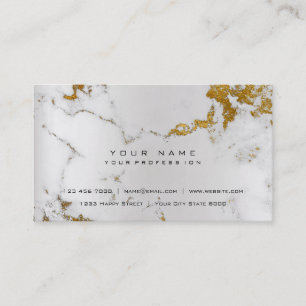 Golden White Gray Marble Vip Pearly Silver Business Card