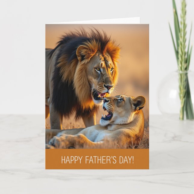 Golden Wildlife Fathers Day Card (Front)