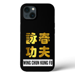 Golden Wing Chun Kung Fu Chinese Characters iPhone 13 Case