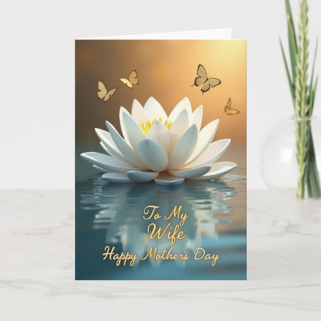 Golden Winged Mothers Day Card (Front)