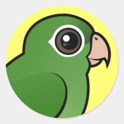 Birdorable Golden-winged Parakeet Round Sticker