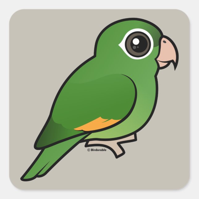 Golden-winged Parakeet Square Sticker (Front)