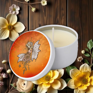 Golden wings and blooming dreams,the magical fairy mini candle favors