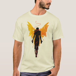 Golden Wings Angel – Bold Abstract T-Shirt