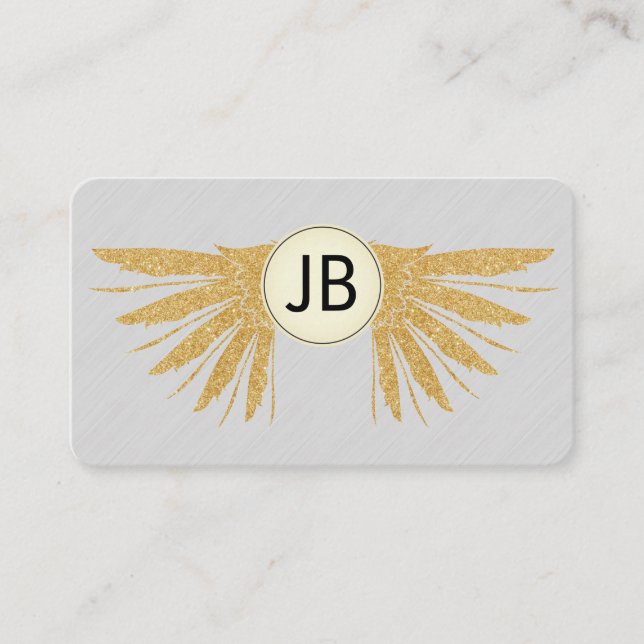 Golden Wings / Monogram Business Card (Front)