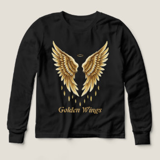 Golden Wings T-Shirt – Elegant Black & Gold Angeli Tri-Blend Shirts
