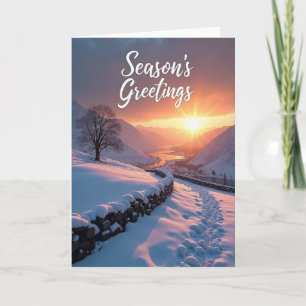 Golden Winter Christmas Card