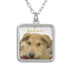 Golden Wisdom: A Dog's-Eye View of Life's School Silver Plated Necklace
