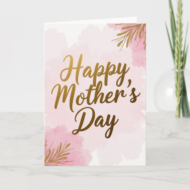 Golden Wishes Celebration Card (Front)