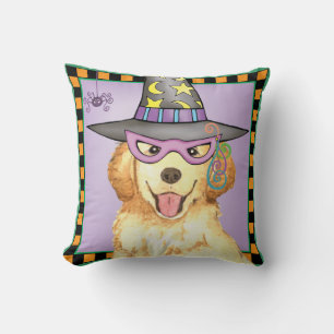 Golden Witch Throw Pillow