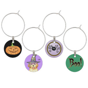 Golden Witch Wine Charm