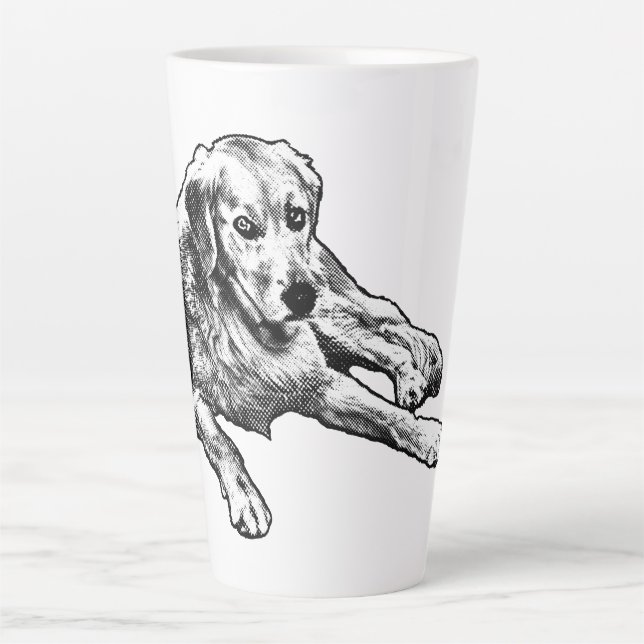 Golden with Cozy Comic Grain Latte Mug (Front)