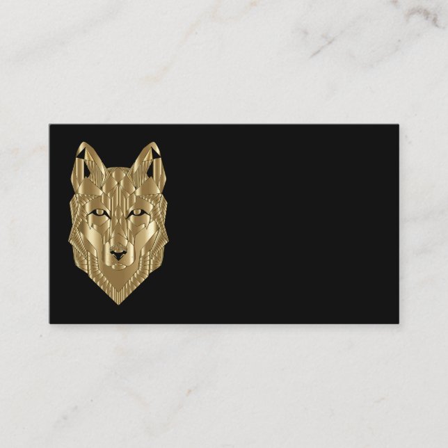 Golden Wolf Business Cards (Front)